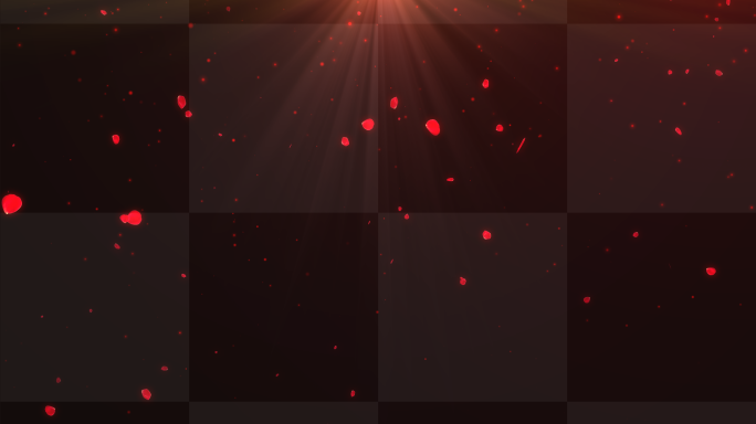 循环红玫瑰花瓣飘落-Alpha通道