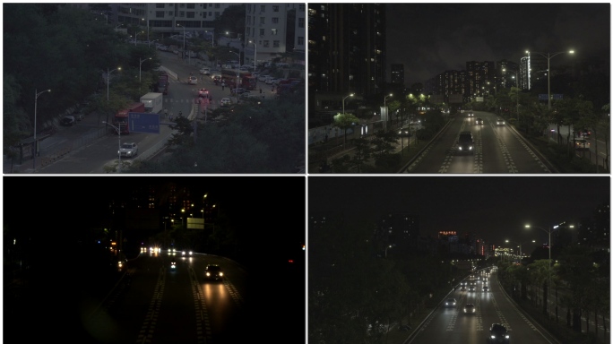 城市夜景车流光斑实拍视频SLOG