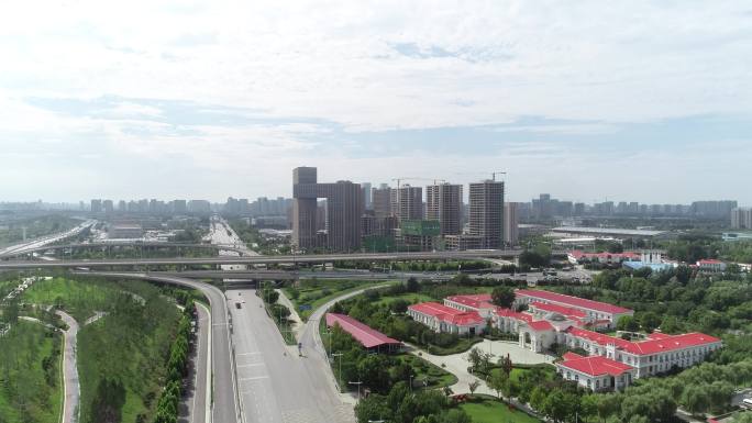 郑州电子商务大厦双子塔地标（4K50帧）