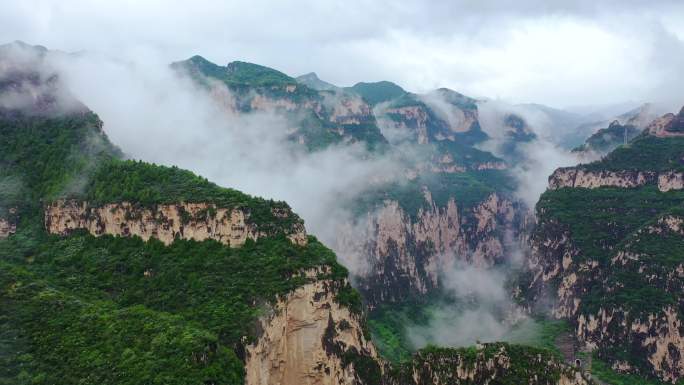 无人机航拍山西壶关八泉峡仙境4K