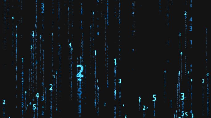 数字上升-无缝循环带透明通道