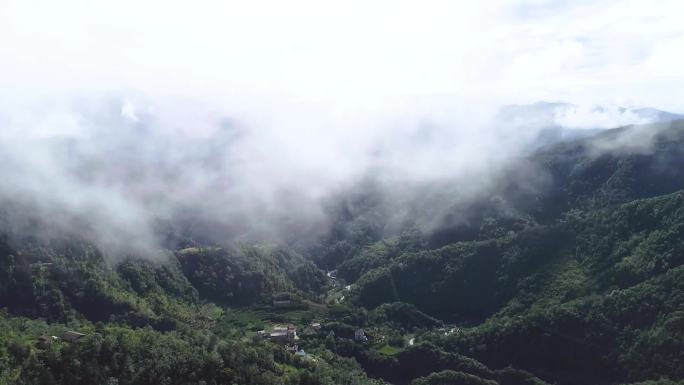 壮美山河祖国河山风景延时航拍秦岭云海