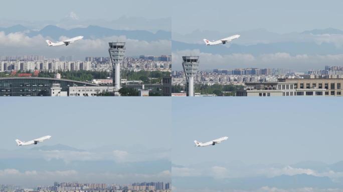 【原创4K】东航A330雪山成都起飞