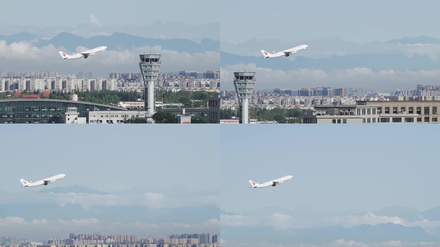 【原创4K】东航A330雪山成都起飞