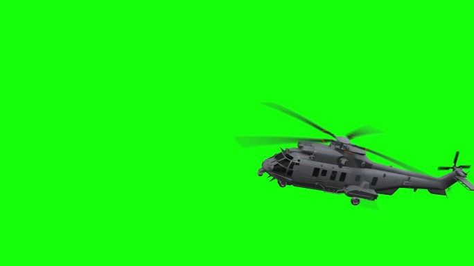 简单唯美的直升机绿屏模板