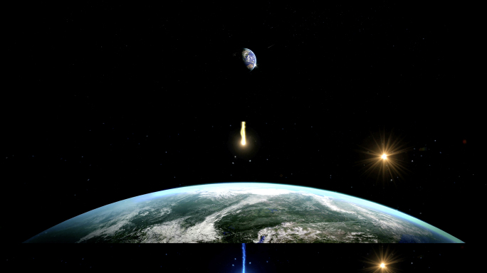 AE光线地球穿梭文字片头5K宽屏模版