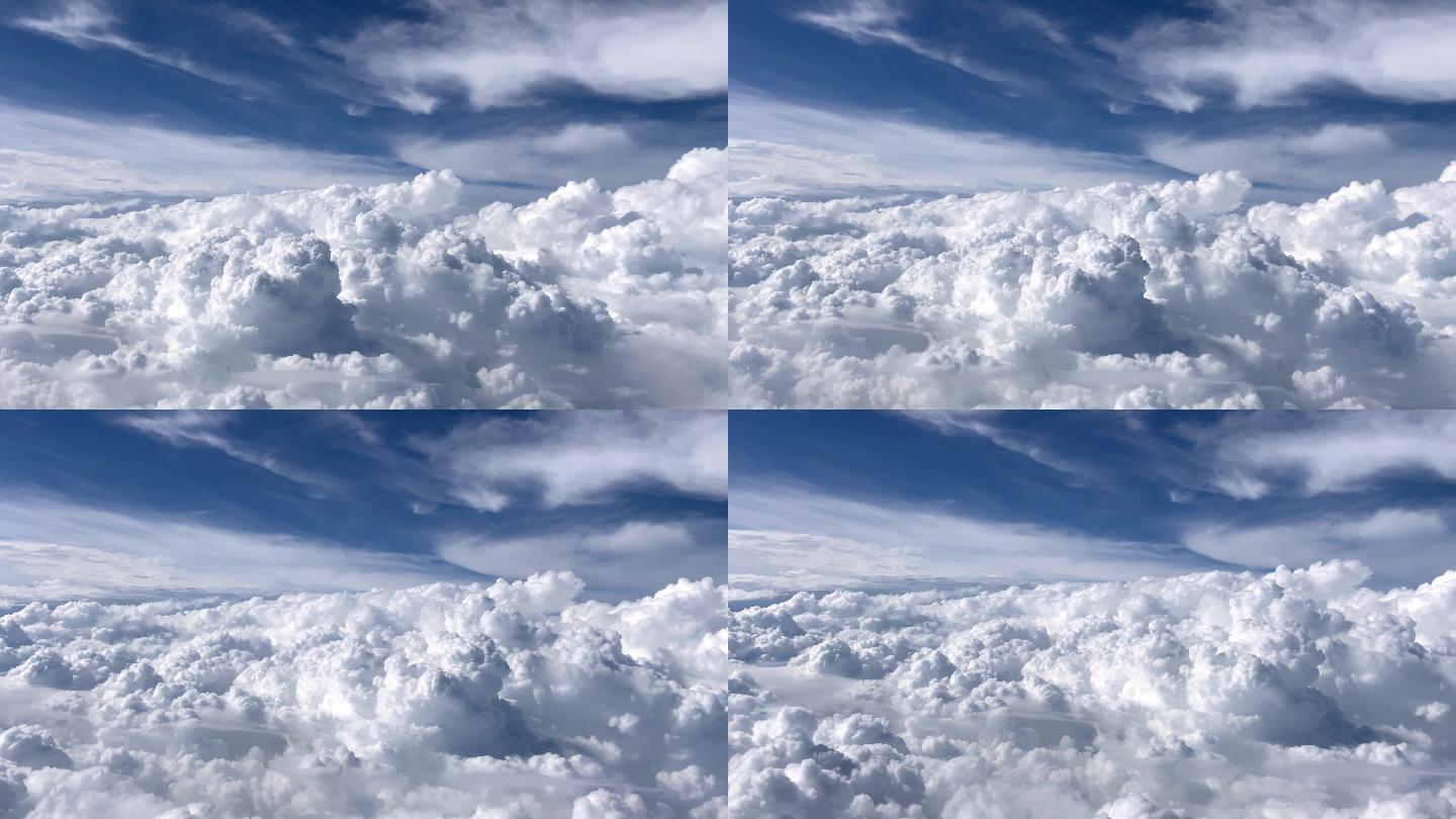 4K蓝天白云、高空云层、厚重的云