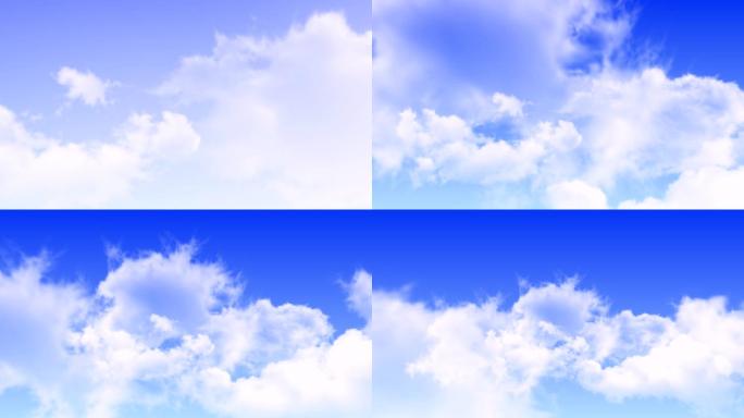 蓝色天空云层动画背景