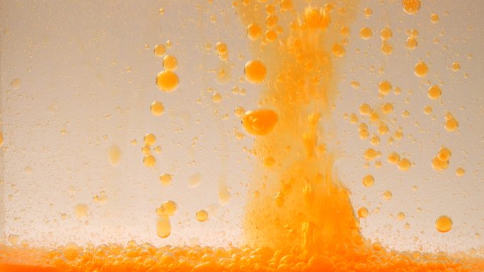 橙色果汁气泡