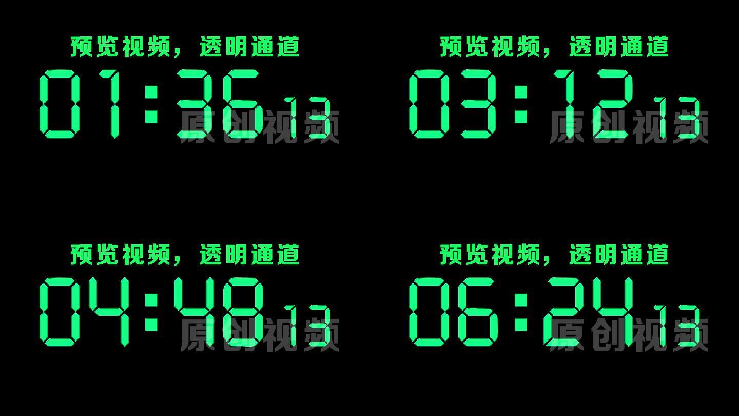 【原创】液晶绿色数字8分钟顺数计时器