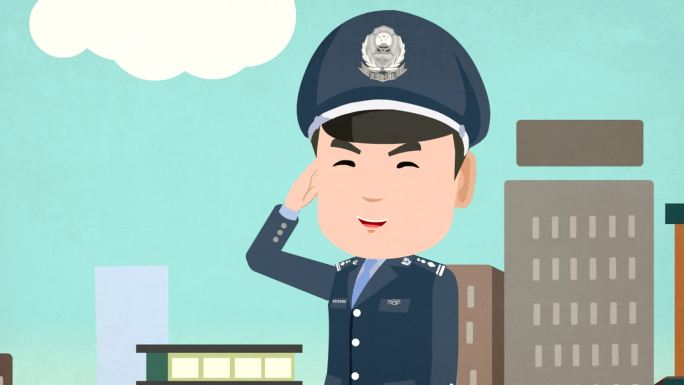 警察帮助他人动画