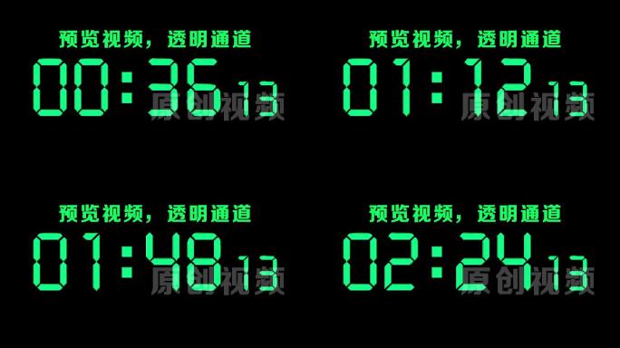 【原创】液晶绿色数字3分钟顺数计时器