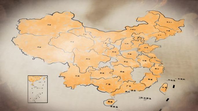 水墨中国地图