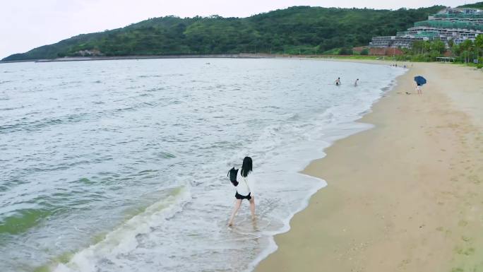 【2.7K调色素材】夏日阳光沙滩海边秋千