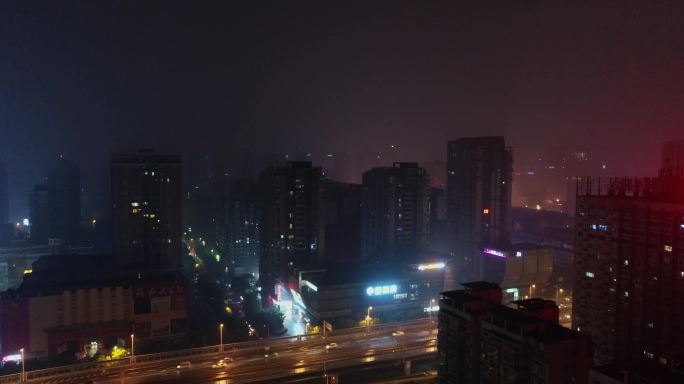 4K城市雨夜闪电【4倍速】