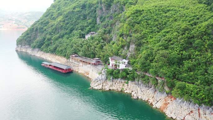 航拍东江湖风景