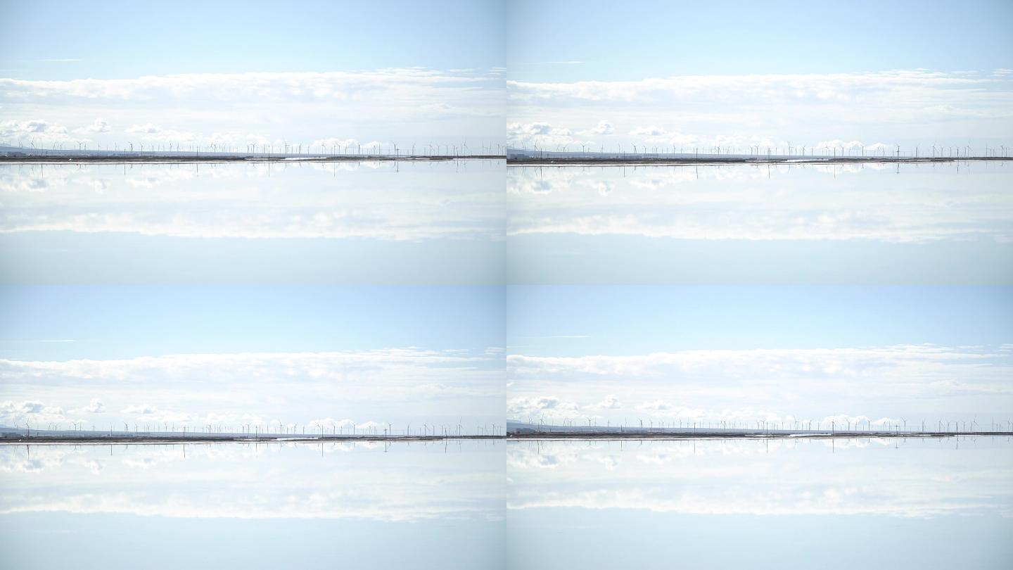 茶卡盐湖小火车拍摄天空之境
