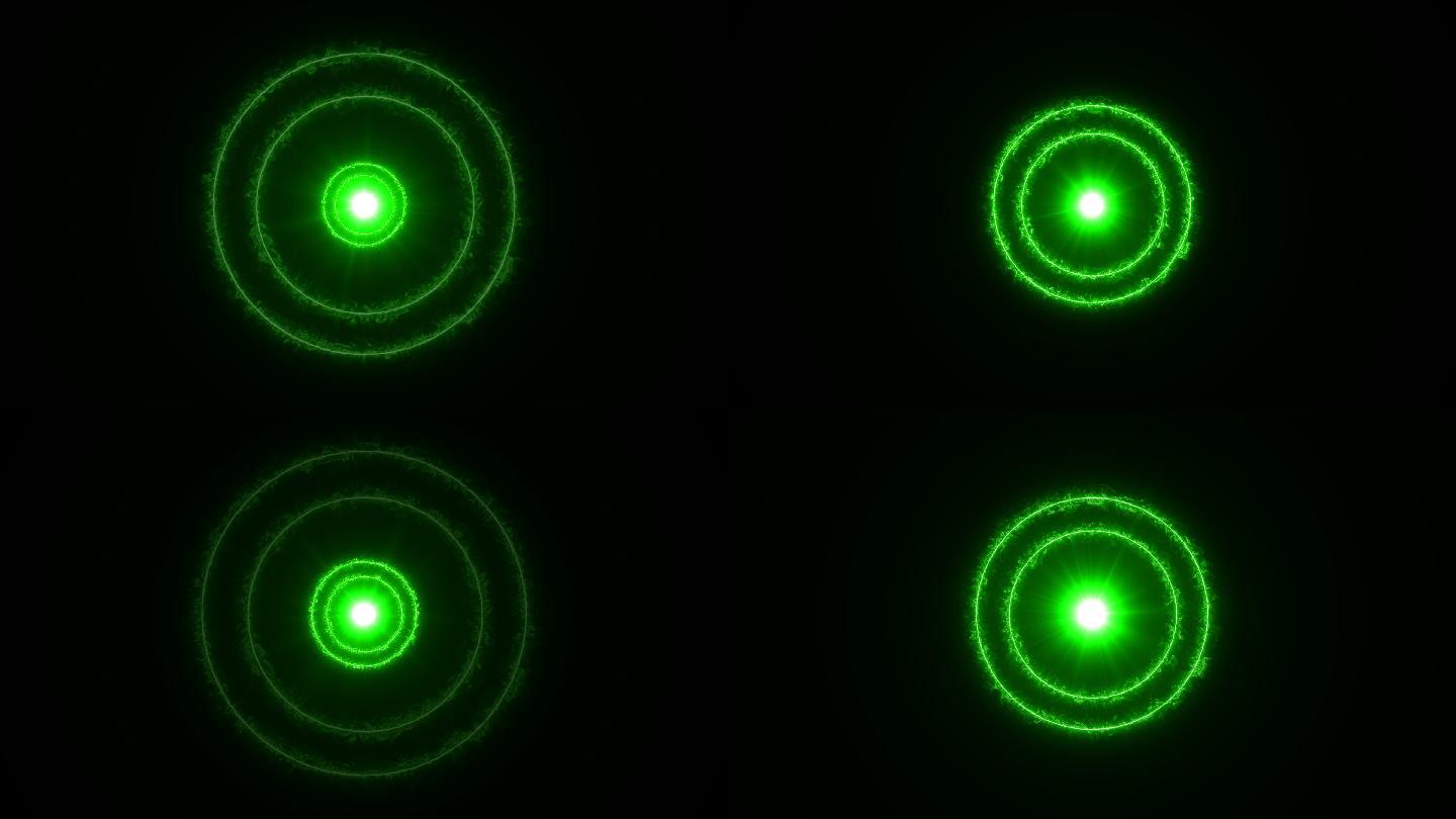 4K绿色光点电流雷达扩散通道视频-循环