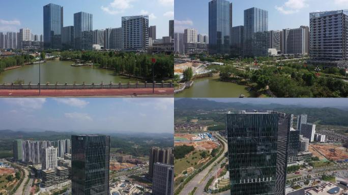 中新广州知识城人才大厦4k航拍