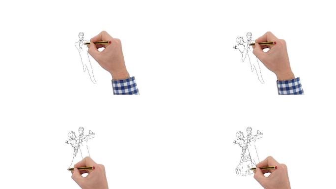 手绘舞蹈素材11