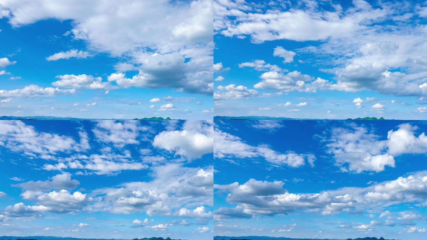 35秒长时间【4K延时】蓝天云朵