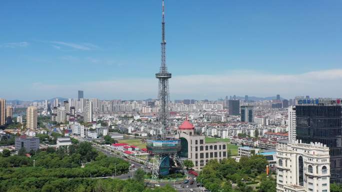 苏州地标建筑东吴塔航拍