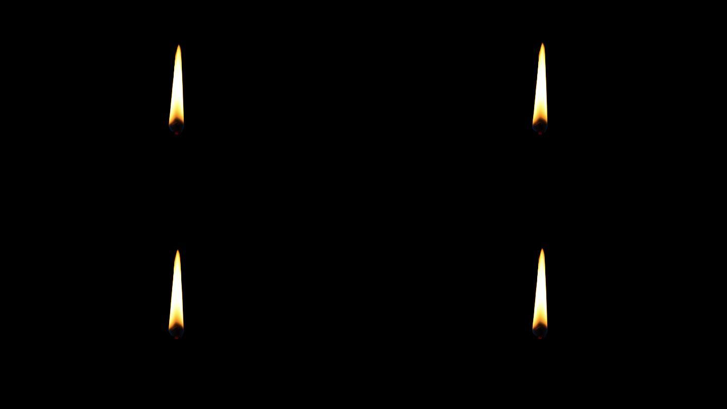 4K蜡烛烛火火光带通道