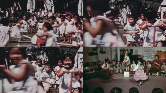 60年代北京幼儿园儿童表演维族民族舞蹈