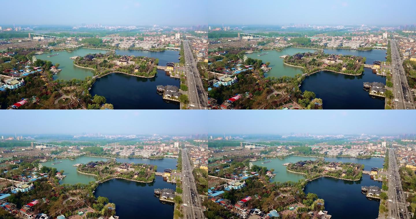 徐州沛县汉城公园航拍4K视频