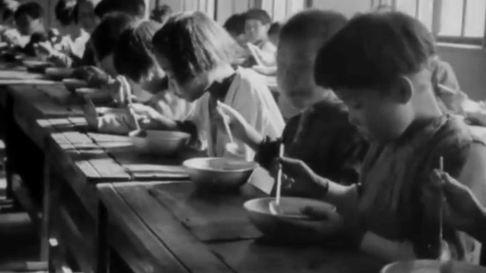 30年代福利院孤儿院小学生幼儿园饮食