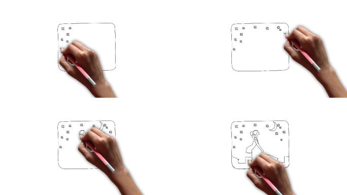 手绘情人节、表白、求爱、情侣生活素材19