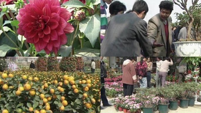 90年代广州迎春花市花卉市场