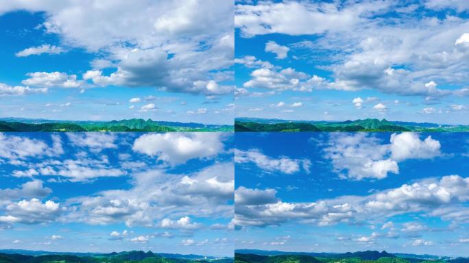 35秒【4K延时】森林上空蓝天白云
