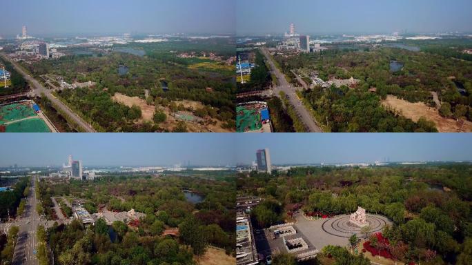 徐州沛县沛公园4K航拍视频素材