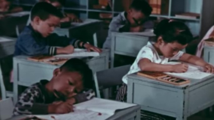 60年代北京顺义国际小学学校课堂学习文化