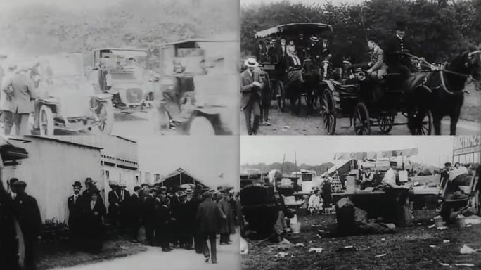 20世纪初繁忙交通、车辆