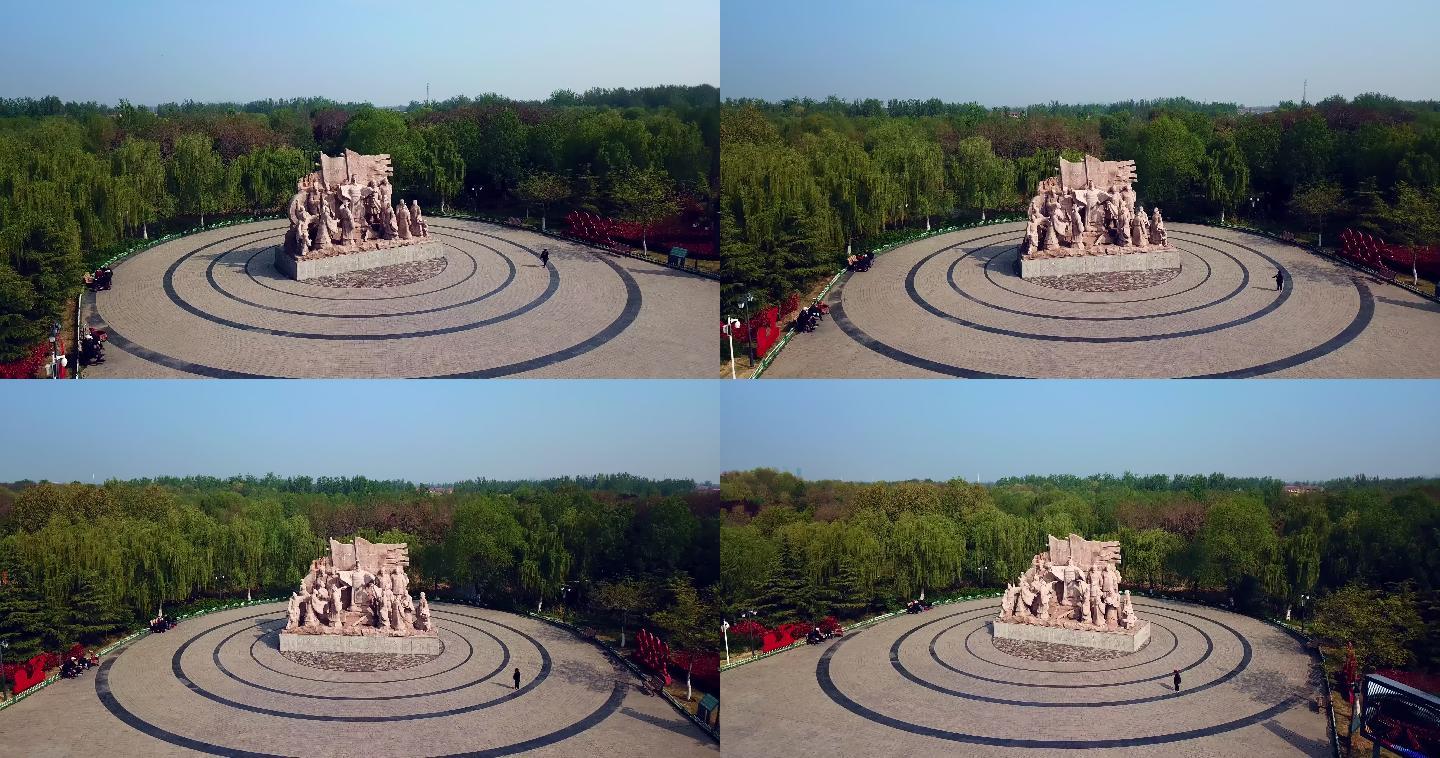 徐州沛县沛公园4K航拍视频素材