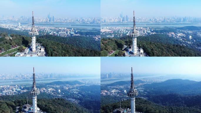 航拍空境岳麓山森林城市