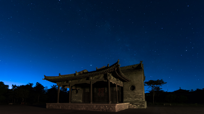 没见过的云冈华严寺善化寺鼓楼延时夜景星空