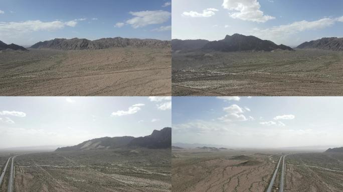 4K航拍素材卡斯特地貌荒漠环绕