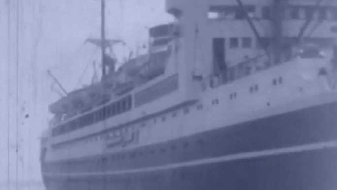 30年代旅美出国留学生远洋商船航行停泊