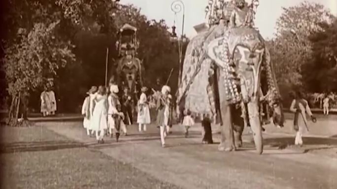 上世纪印度大象