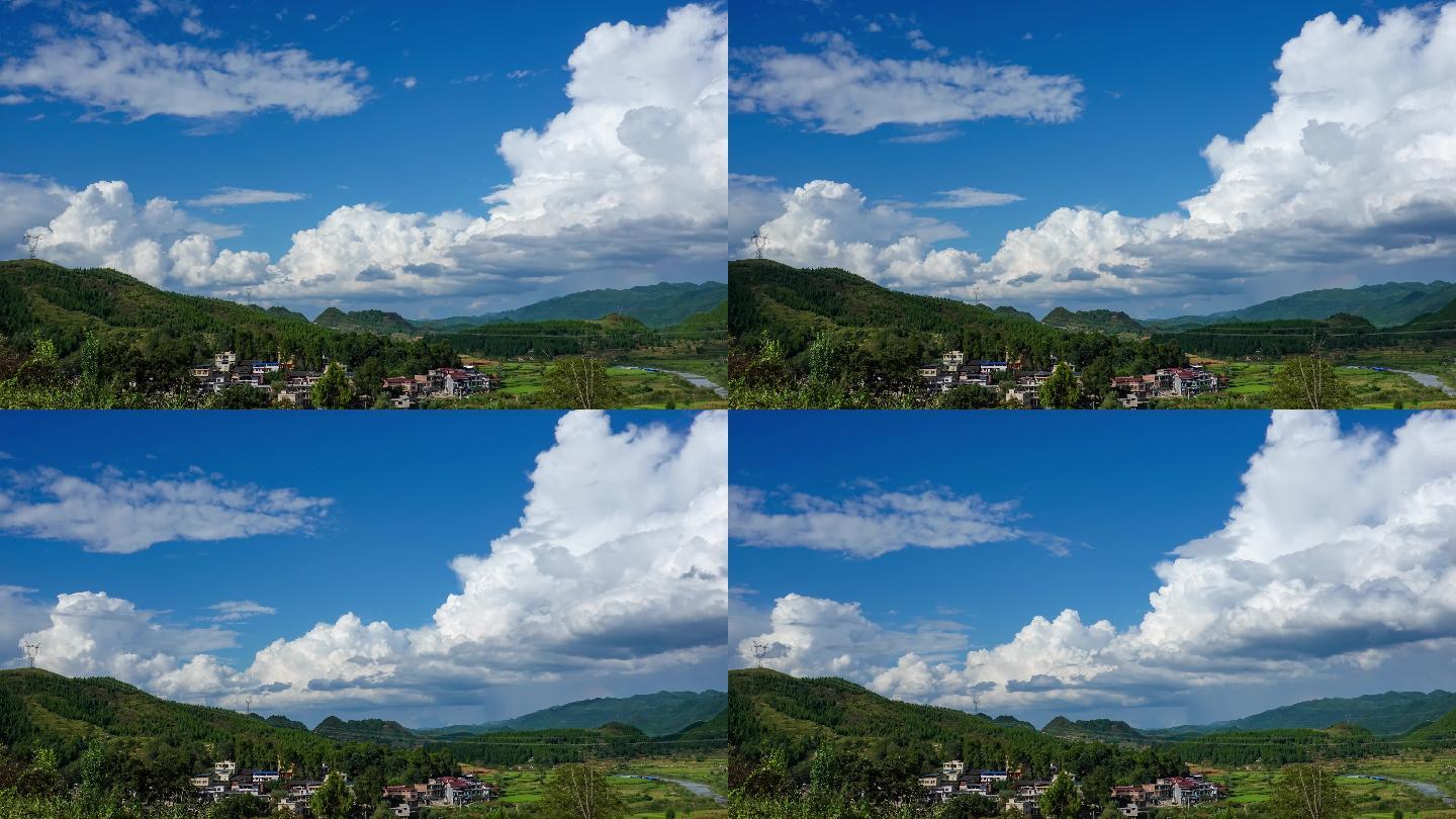 25秒4K超长延时王堡鳌山高空蓝天白云