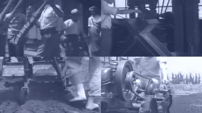 30年代农村农场培训使用农用机械拖拉机
