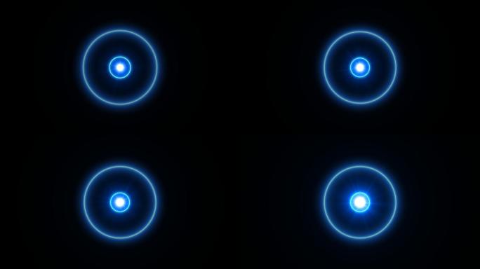 4K蓝色光点光环辐射雷达通道视频-循环