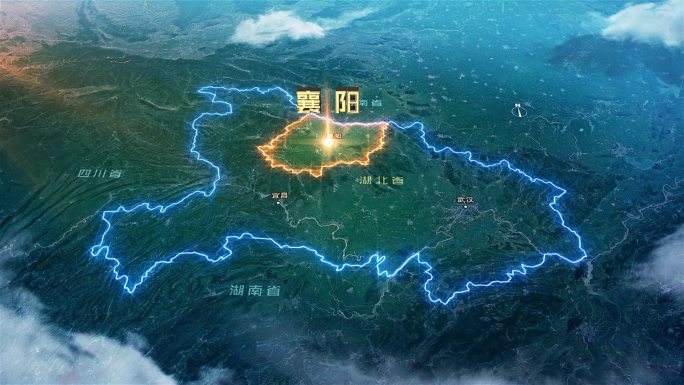 湖北襄阳地图科技光效包装