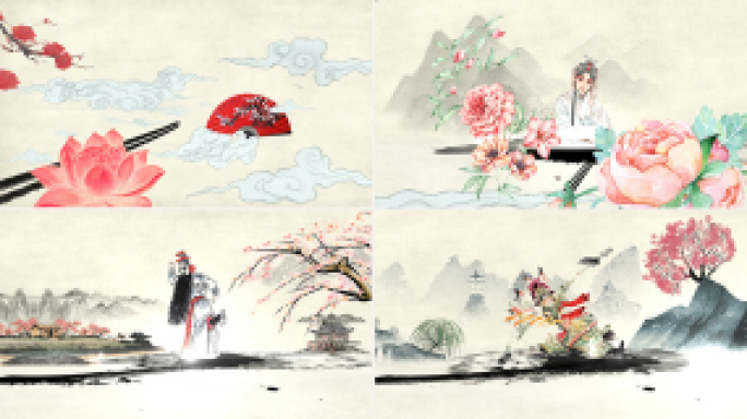 戏曲片头视频素材