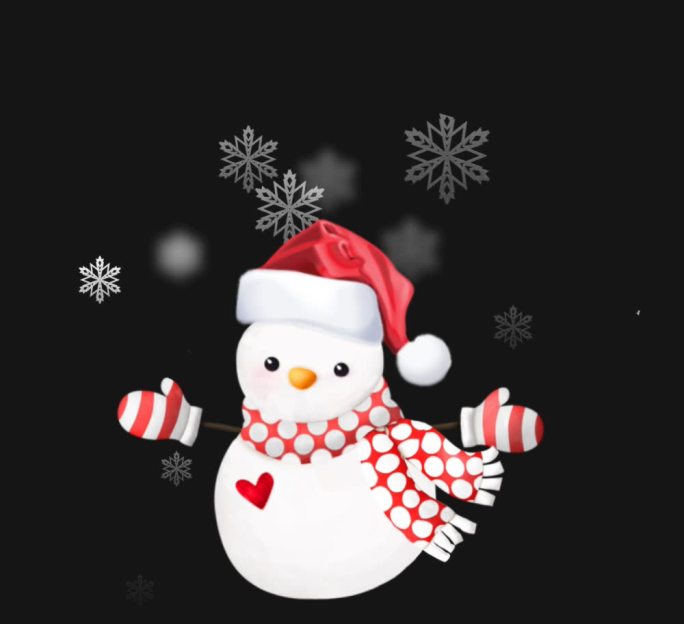 圣诞直播打赏礼物雪人圣诞圣诞视频雪花