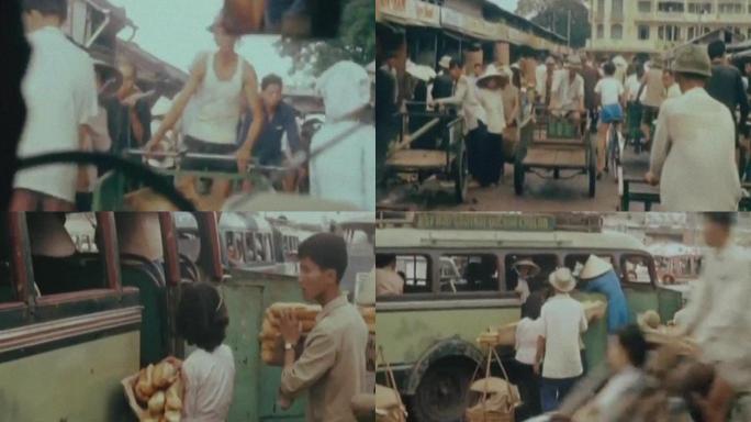 50年代南洋华人华侨生活菜市场居民购物