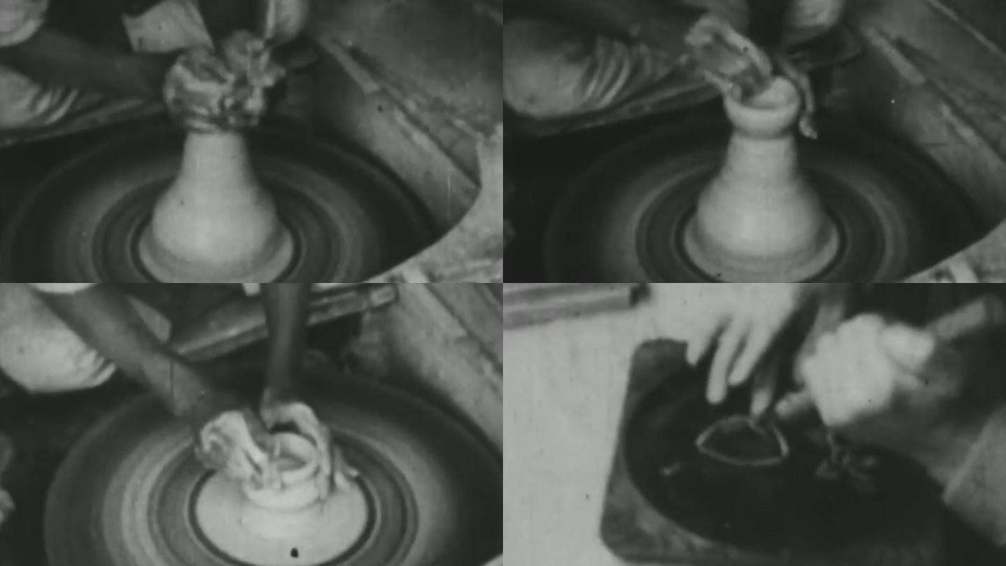 20年代民族传统手工艺作坊生产制作陶瓷